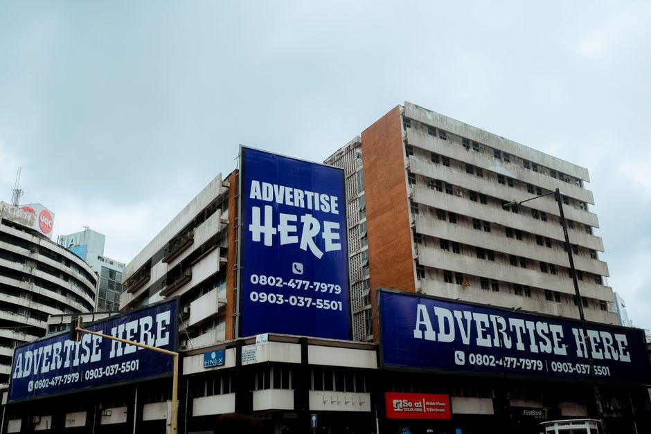 Advertising Billboards in Lagos Cityscape